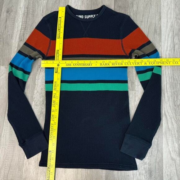 Striped Thermal Long Sleeve Shirt Mossimo Supply Co. Athletic Fit Size Small - Picture 6 of 6